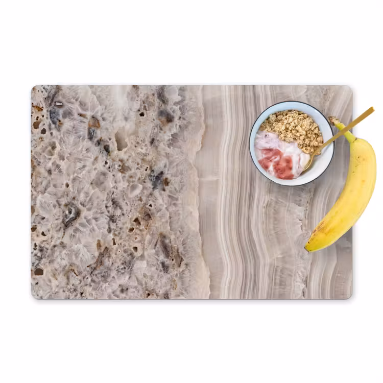 Steen - Textuur - Abstract - Beige - Wit Placemat vinyl groot -zzzproduct_Kitchenyeah-website