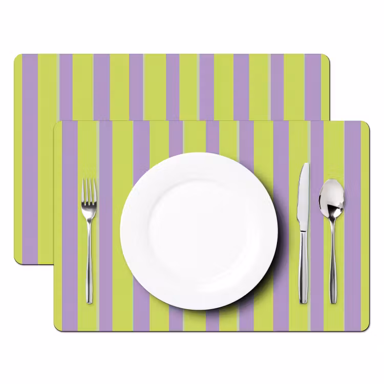 Strepen - Patroon - Groen Placemat vinyl groot 368 -zzsfeer2_Kitchenyeah-website
