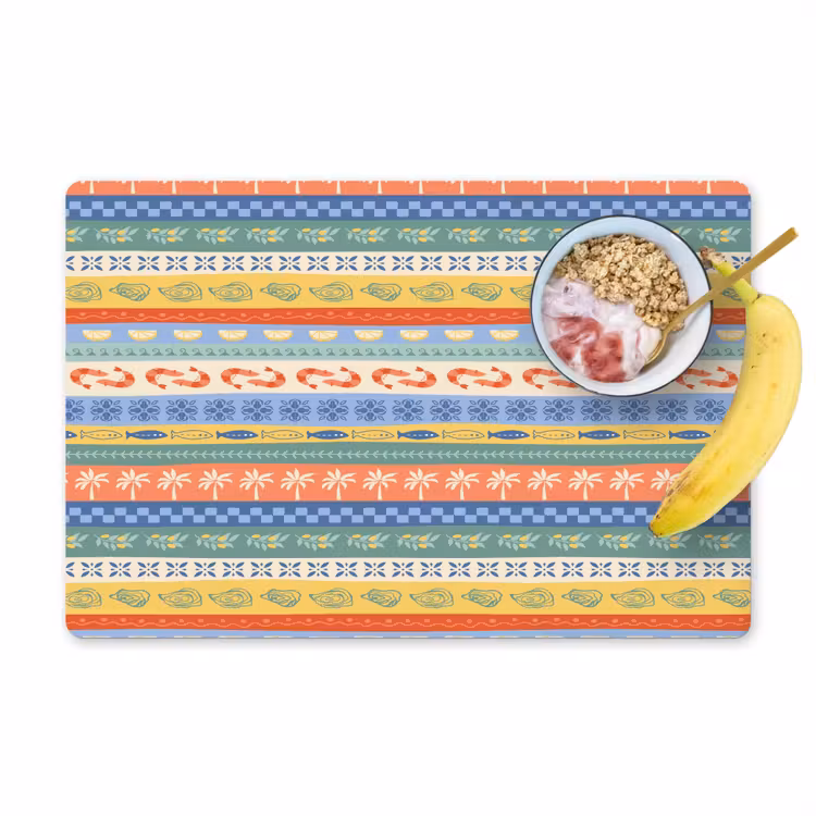 Zee - Sfeer - Oester - Garnaal Placemat vinyl groot 368 -zzzproduct_Kitchenyeah-website