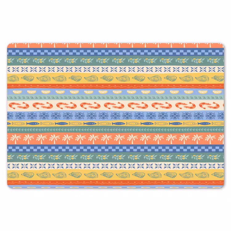 Zee - Sfeer - Oester - Garnaal Placemat vinyl groot 368 -zzsfeer1_Kitchenyeah-website