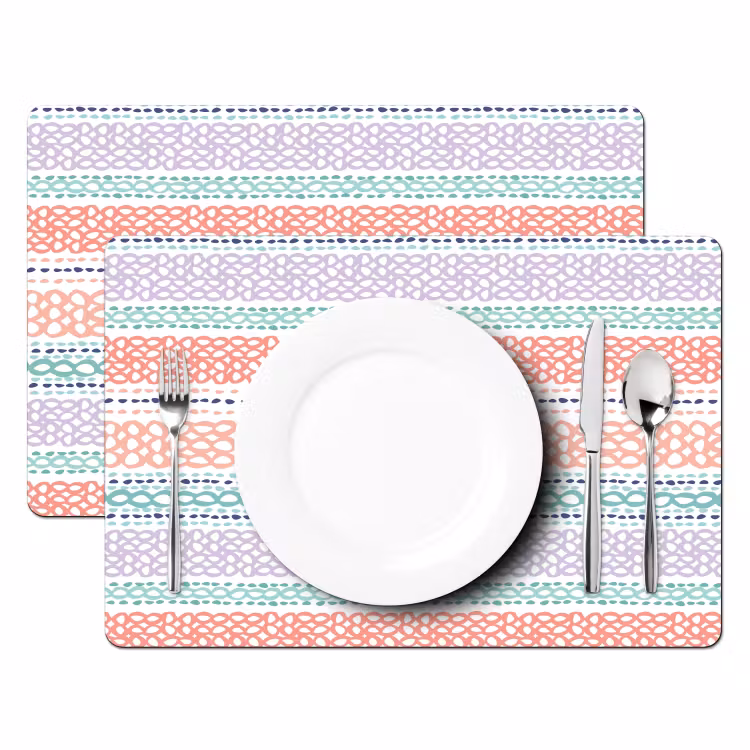 Strepen - Zomer - Kleuren Placemat vinyl groot 368 -zzsfeer2_Kitchenyeah-website