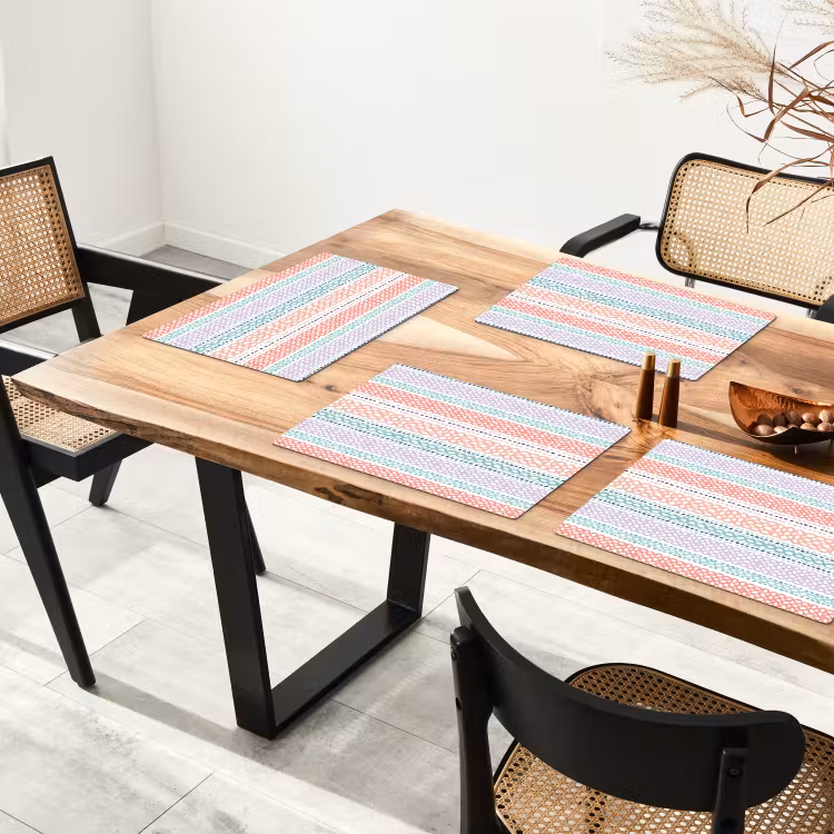 Strepen - Zomer - Kleuren Placemat vinyl groot 368 -zzsfeer4_Kitchenyeah-website