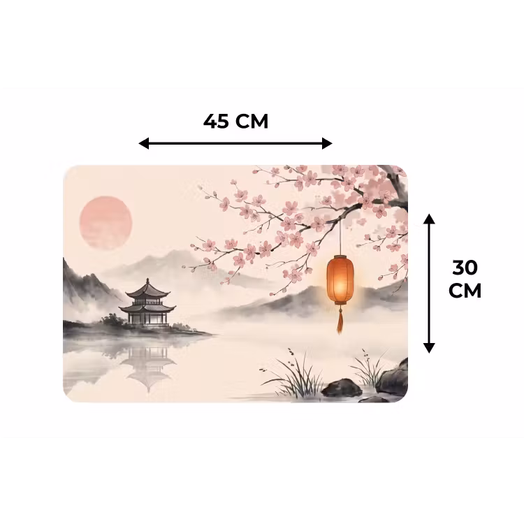 Zon - Japans - Traditioneel Placemat vinyl groot -specs