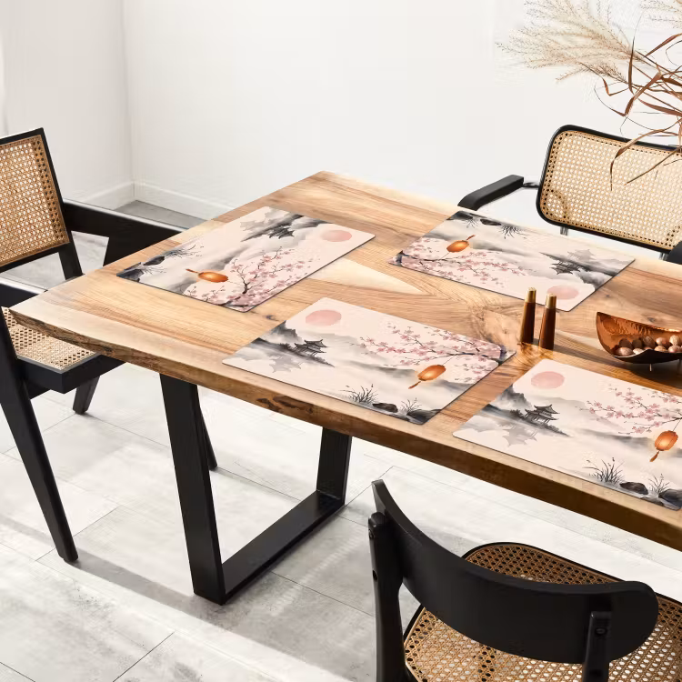 Zon - Japans - Traditioneel Placemat vinyl groot -zzsfeer4_Kitchenyeah-website