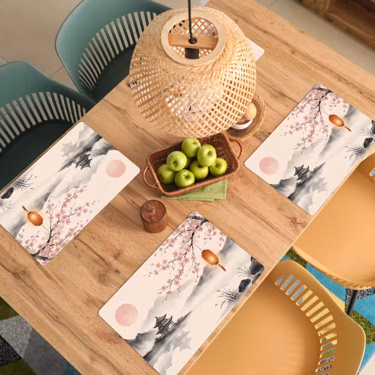 Zon - Japans - Traditioneel Placemat vinyl groot -zzsfeer5_Kitchenyeah-website