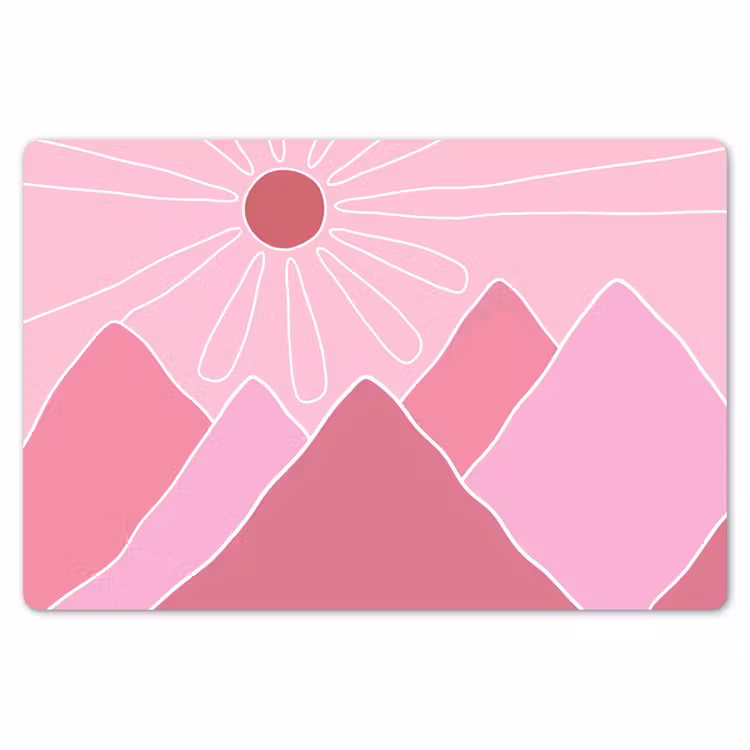 Zon - Bergen - Natuur - Abstract - Roze Placemat vinyl groot -zzsfeer1_Kitchenyeah-website
