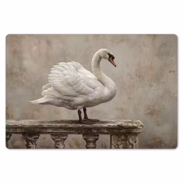 Zwaan - Elegant - Dieren - Wit Placemat vinyl groot -zzsfeer1_Kitchenyeah-website