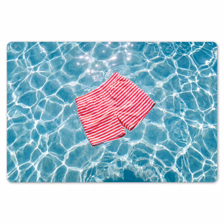 Zwemkleding - Gestreept - Water - Zomer - Rood-wit Placemat vinyl groot -zzsfeer1_Kitchenyeah-website