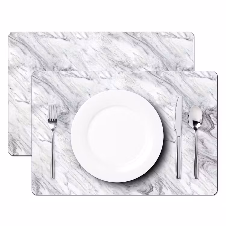 Wervelende - Grijsstructuur - Marmer - Wit Placemat vinyl groot 368 -zzsfeer2_Kitchenyeah-website