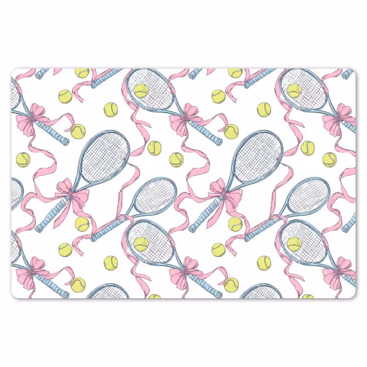 Tennis - Strikken - Kleurrijk Placemat vinyl groot 368 -zzsfeer1_Kitchenyeah-website
