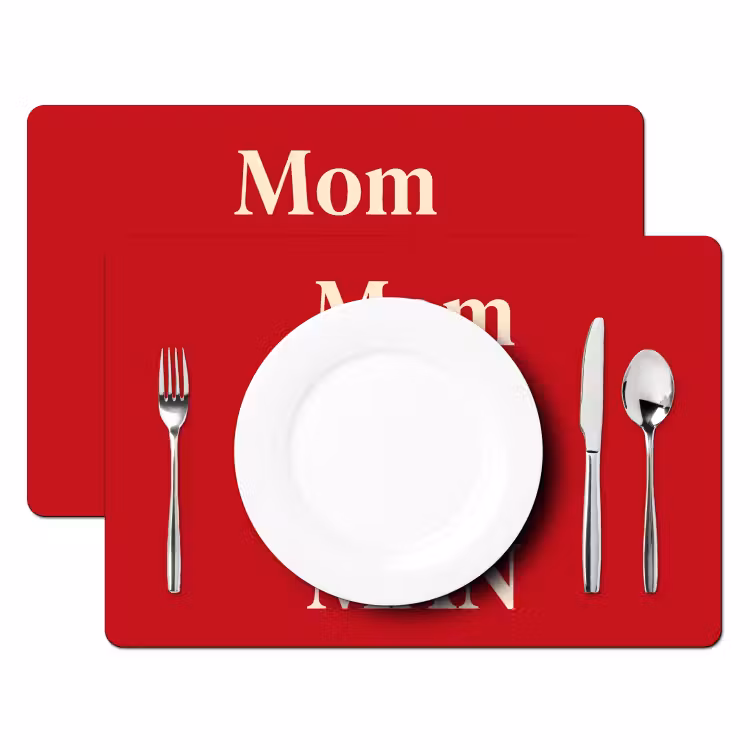 Tekst - Rijkdom - Motivatie - Rood - Modern Placemat vinyl groot -zzsfeer2_Kitchenyeah-website