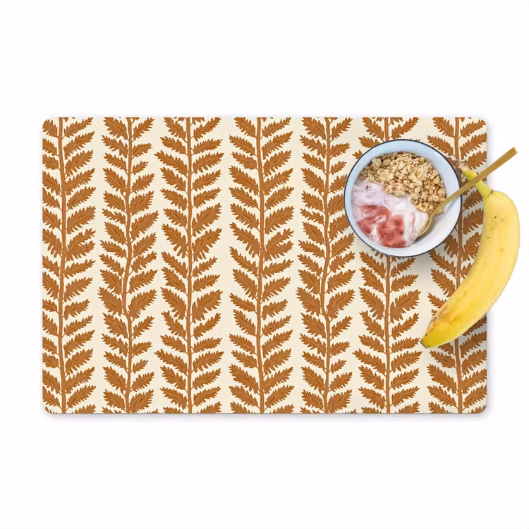 Textuur - Bladeren - Oker Placemat vinyl groot 368 -zzzproduct_Kitchenyeah-website