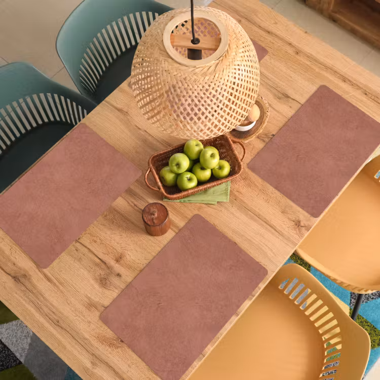 Textuur - Roodbruin - Grof - Modern Placemat vinyl groot -zzsfeer5_Kitchenyeah-website