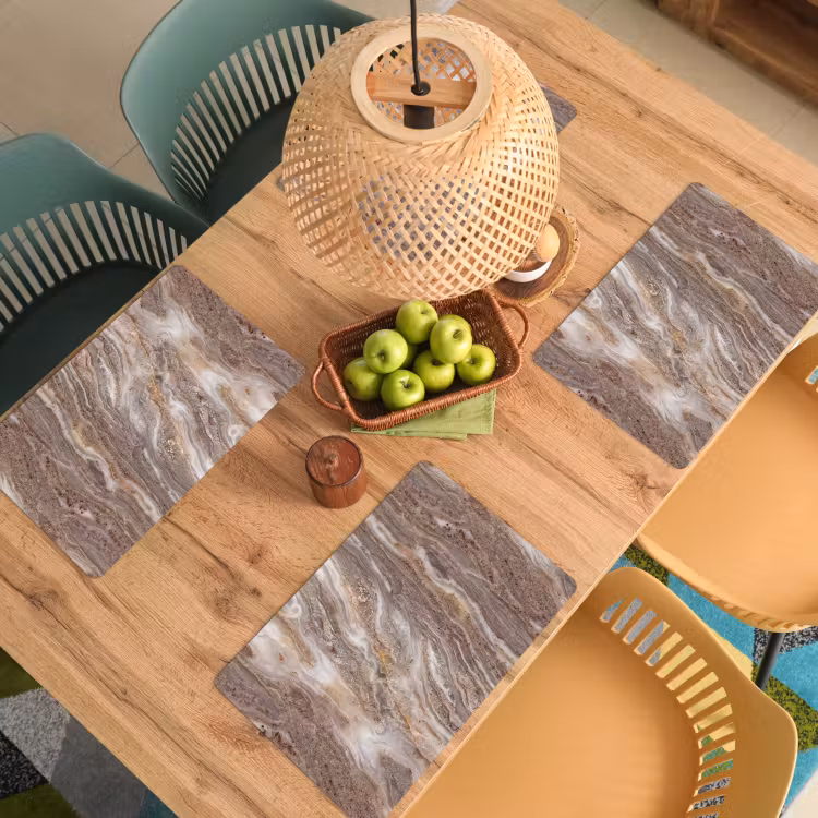 Textuur - Steen - Abstract - Beige Placemat vinyl groot -zzsfeer5_Kitchenyeah-website