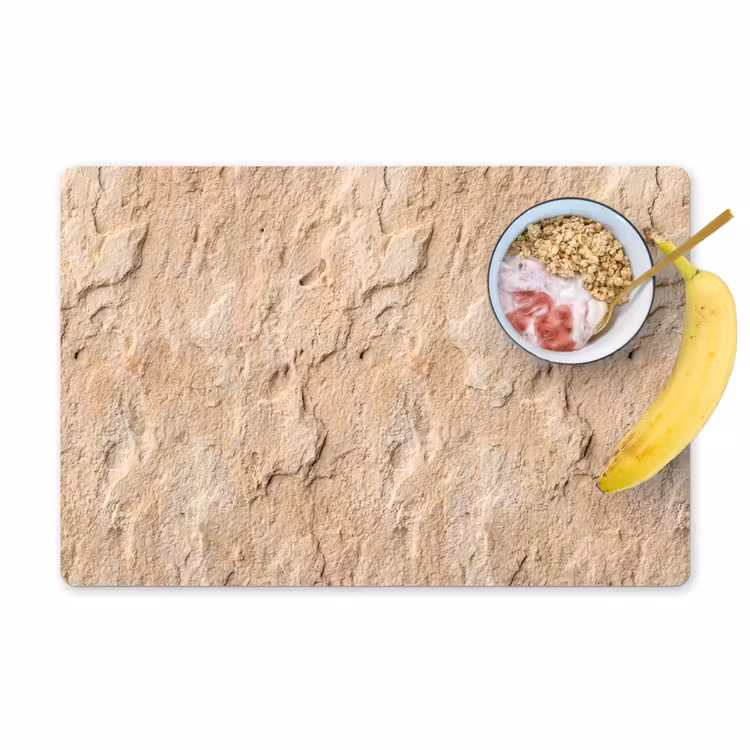 Textuur - Steen - Natuur - Beige Placemat vinyl groot -zzzproduct_Kitchenyeah-website