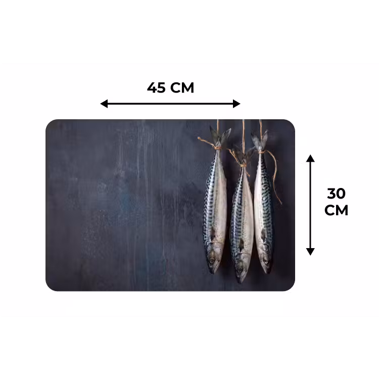 Placemat - 6 pieces - Three Fish - Rope - Drie vissen - Touw Placemat vinyl groot