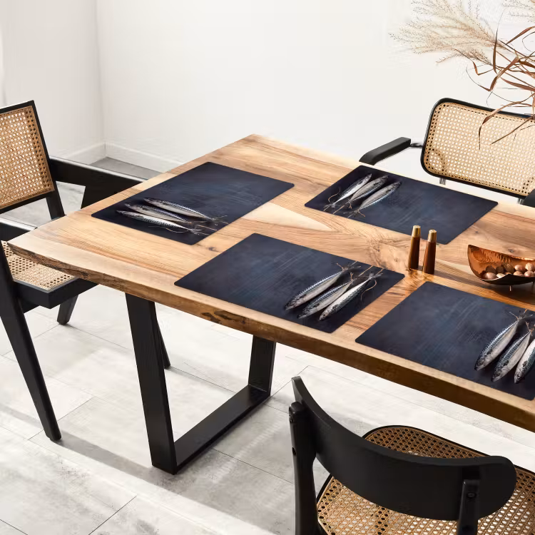 Placemat - 6 pieces - Three Fish - Rope - Drie vissen - Touw Placemat vinyl groot