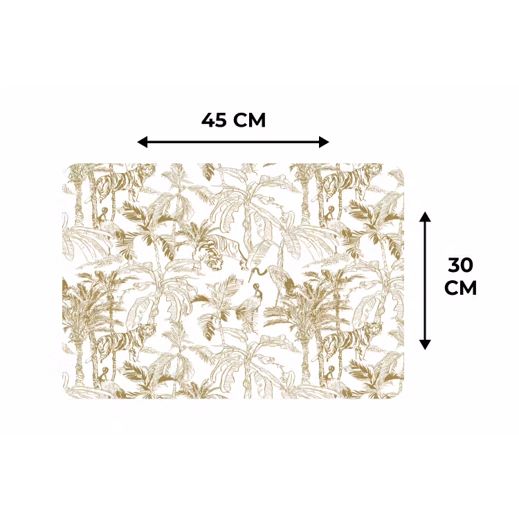 Tijger - Oerwoud - Beige Placemat vinyl groot 368 -specs