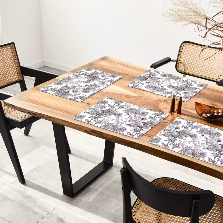 Tijger - Jungle - Patroon - Grijs Placemat vinyl groot 368 -zzsfeer4_Kitchenyeah-website