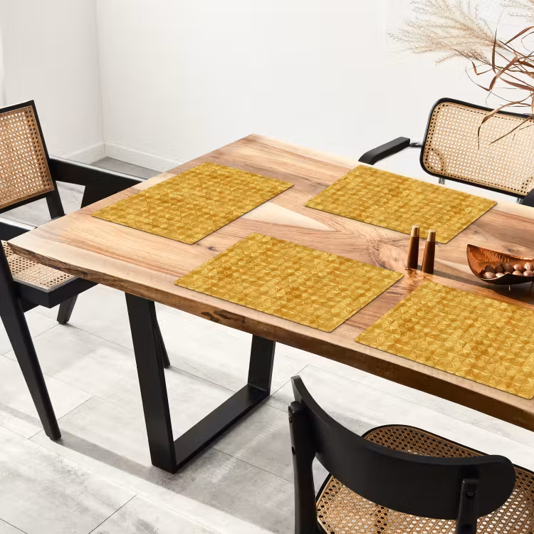 Tegels - Geometrisch - Reliëf - Goud Placemat vinyl groot 368 -zzsfeer4_Kitchenyeah-website