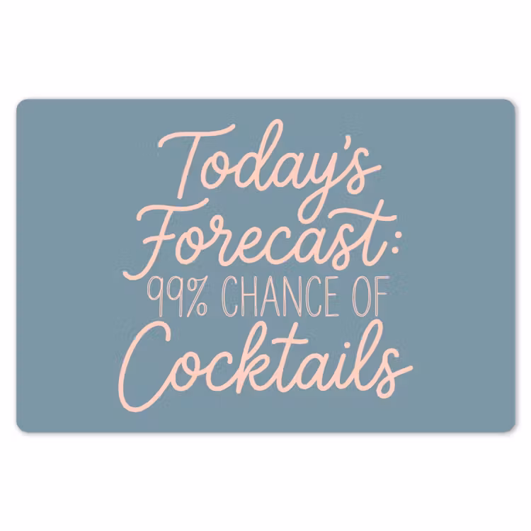 Today's Forecast - Cocktails - Blauw Placemat vinyl groot -zzsfeer1_Kitchenyeah-website
