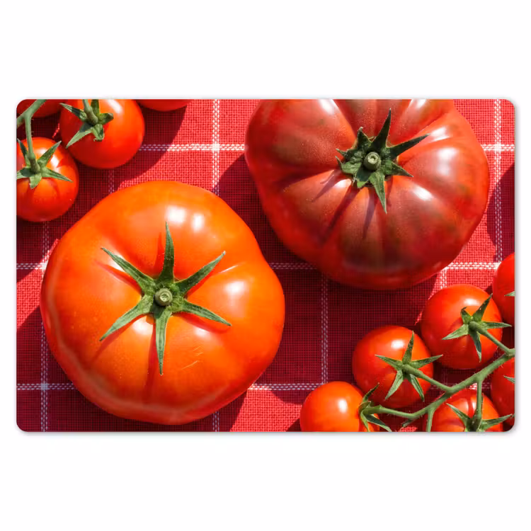 Placemat - 6 pieces - Tomato - Red - Food - Tomaat - Rood - Eten Placemat vinyl groot