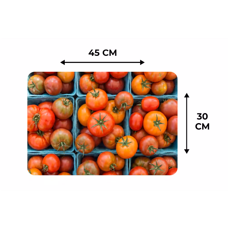 Placemat - 6 pieces - Tomatoes - Food - Colorful - Tomaten - Eten - Kleurrijk Placemat vinyl groot