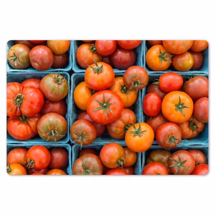 Placemat - 6 pieces - Tomatoes - Food - Colorful - Tomaten - Eten - Kleurrijk Placemat vinyl groot