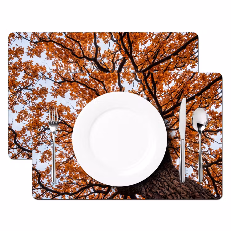 Boom - Bladerdak - Herfst - Oranje - Sfeervol Placemat vinyl groot -zzsfeer2_Kitchenyeah-website