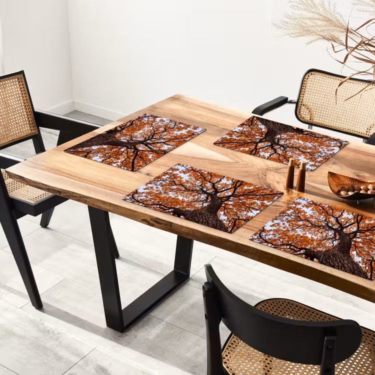 Boom - Bladerdak - Herfst - Oranje - Sfeervol Placemat vinyl groot -zzsfeer4_Kitchenyeah-website