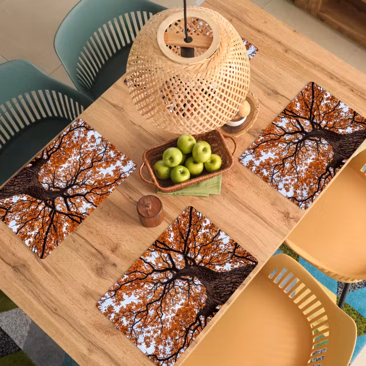 Boom - Bladerdak - Herfst - Oranje - Sfeervol Placemat vinyl groot -zzsfeer5_Kitchenyeah-website