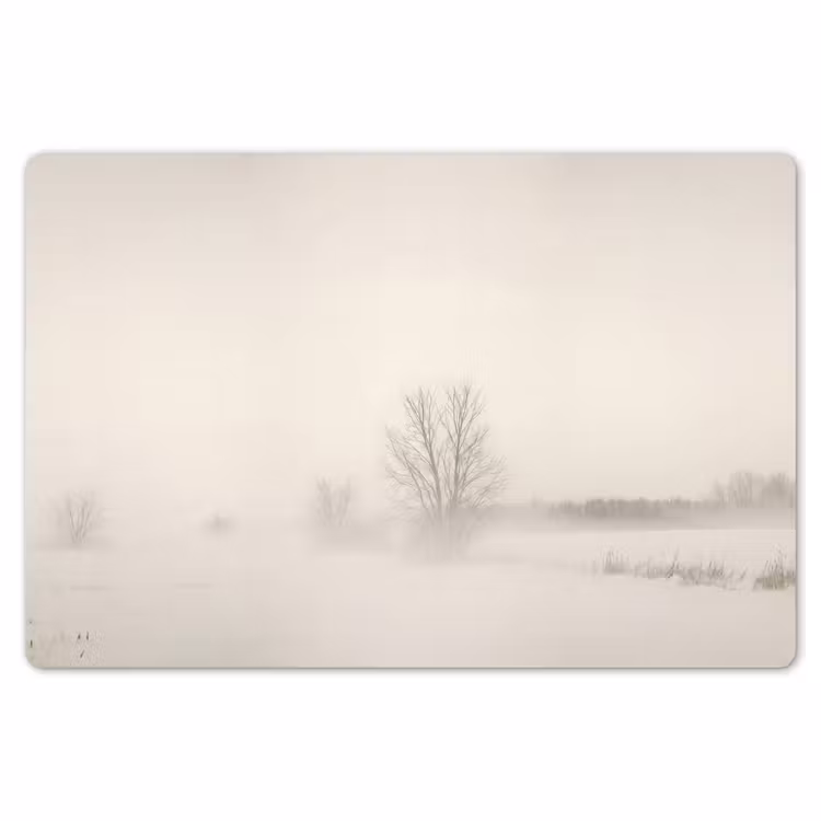 Boom - Mist - Sneeuw - Winter - Minimalistisch Placemat vinyl groot -zzsfeer1_Kitchenyeah-website