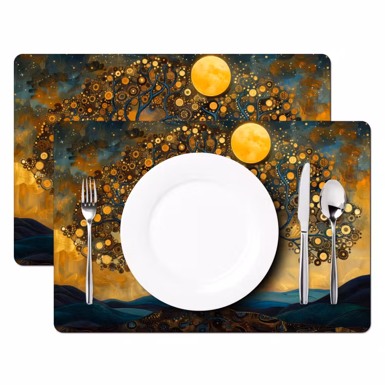 Boom - Industrieel - Abstract - Geel Placemat vinyl groot -zzsfeer2_Kitchenyeah-website