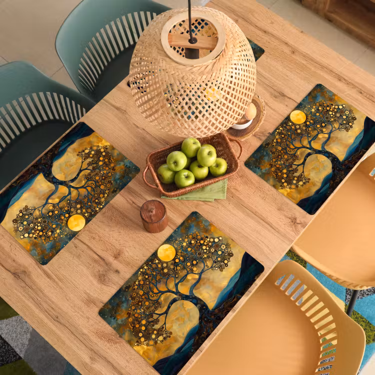 Boom - Industrieel - Abstract - Geel Placemat vinyl groot -zzsfeer5_Kitchenyeah-website