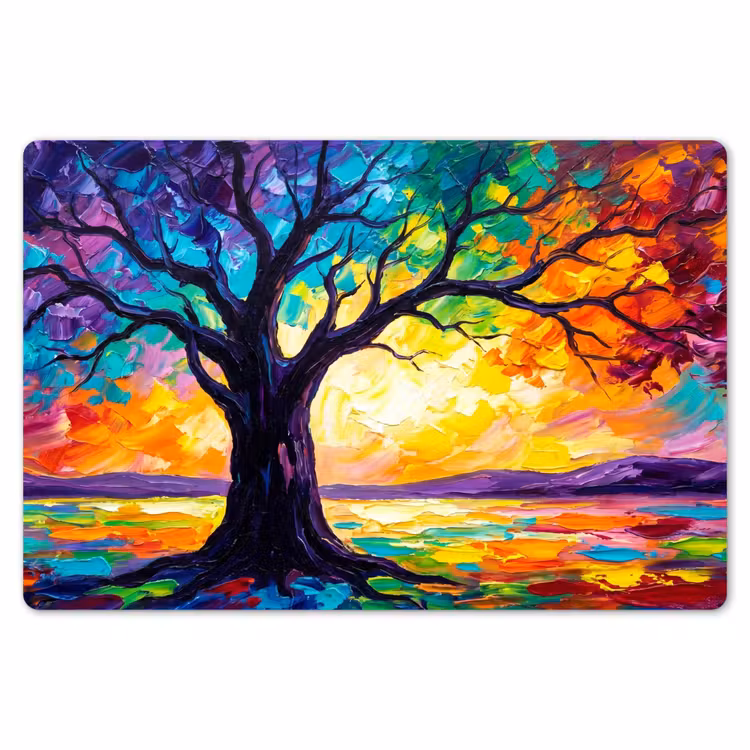 Boom - Landschap - Natuur - Abstract - Kleurrijk Placemat vinyl groot -zzsfeer1_Kitchenyeah-website