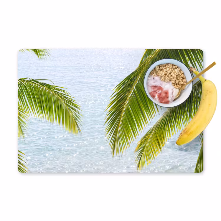 Boom - Bladeren - Water - Tropisch - Groen Placemat vinyl groot -zzzproduct_Kitchenyeah-website