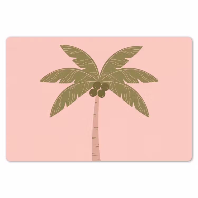 Boom - Palm - Natuur - Illustratie - Roze Placemat vinyl groot -zzsfeer1_Kitchenyeah-website