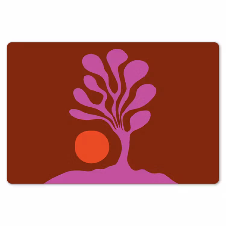 Boom - Paars - Cirkel - Vloeiend Placemat vinyl groot -zzsfeer1_Kitchenyeah-website