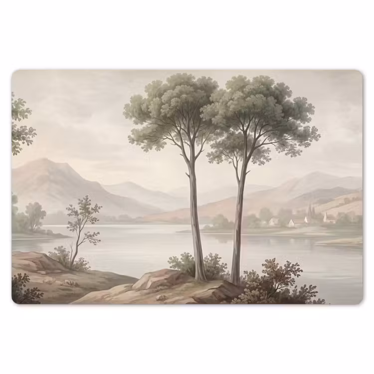 Bomen - Meer - Bergen - Illustratie Placemat vinyl groot -zzsfeer1_Kitchenyeah-website