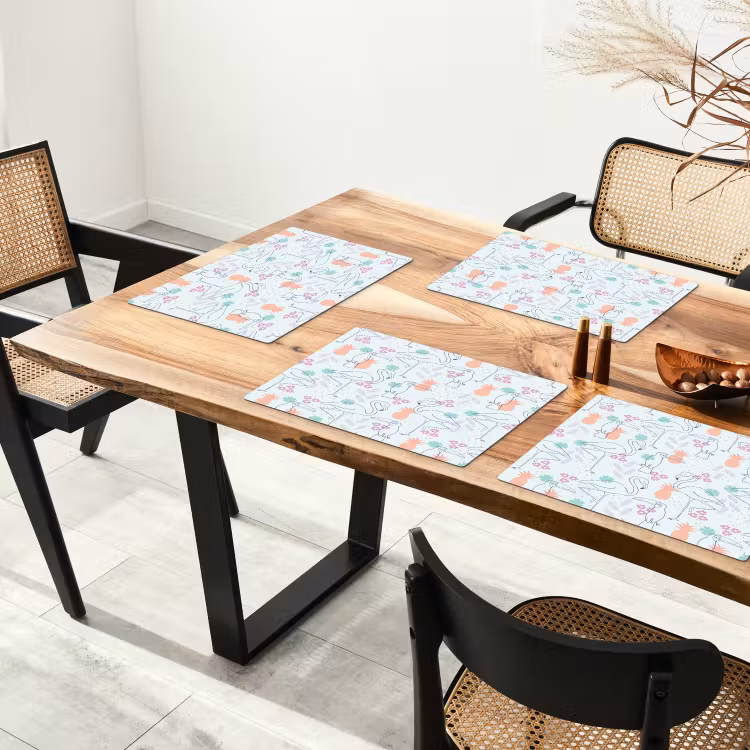 Tropisch - Vogels - Ananas Placemat vinyl groot 368 -zzsfeer4_Kitchenyeah-website