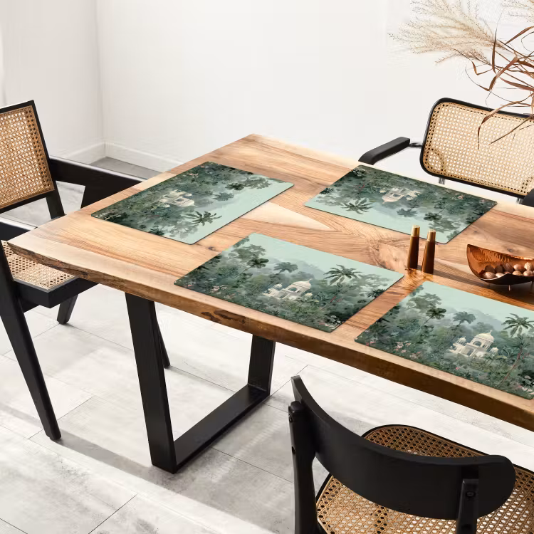 Tropische tuin - Koepelgebouw - Bloemen Placemat vinyl groot -zzsfeer4_Kitchenyeah-website