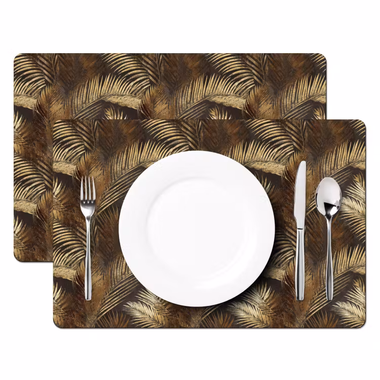 Tropisch - Bladeren - Goud Placemat vinyl groot 368 -zzsfeer2_Kitchenyeah-website