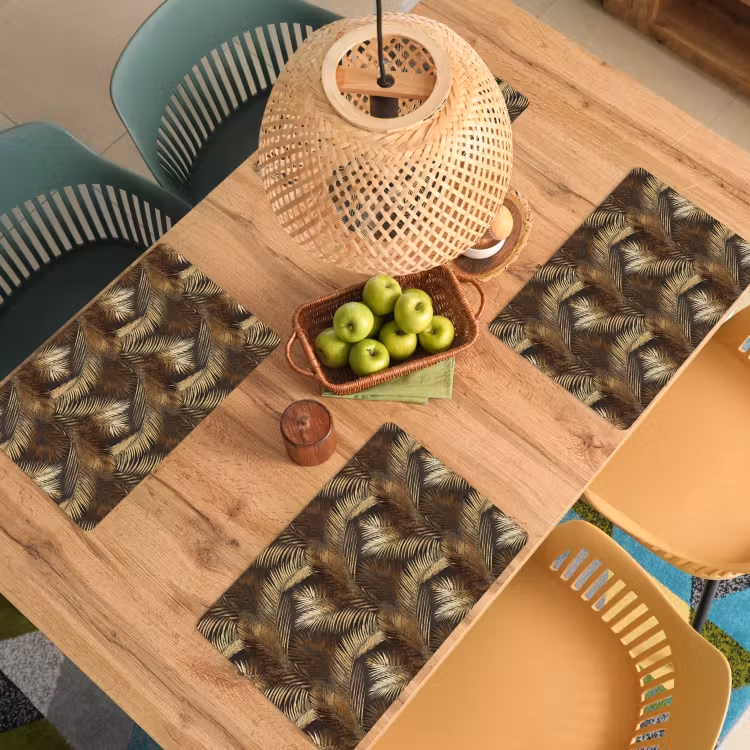 Tropisch - Bladeren - Goud Placemat vinyl groot 368 -zzsfeer5_Kitchenyeah-website
