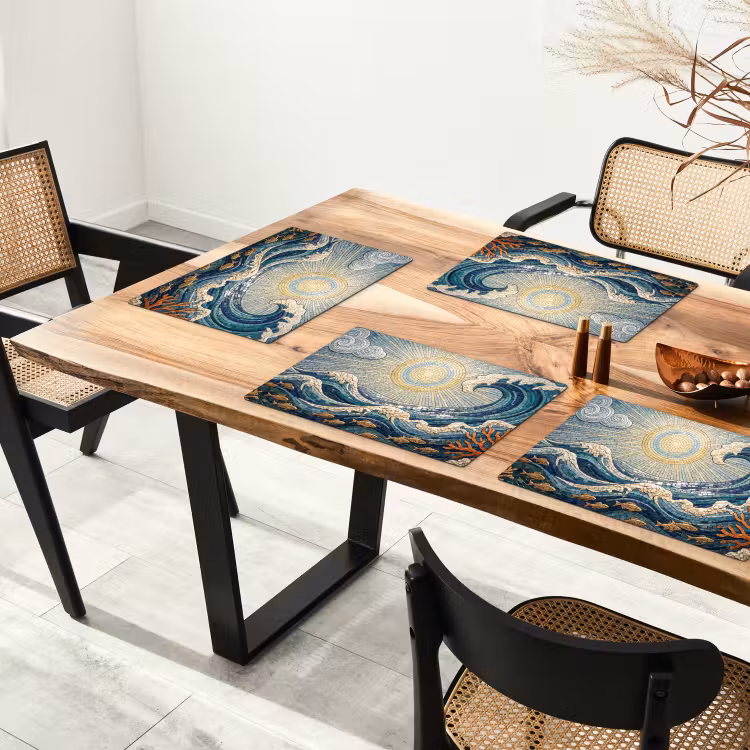 Onderwater - Koraal - Vis - Natuur - Kunst Placemat vinyl groot -zzsfeer4_Kitchenyeah-website