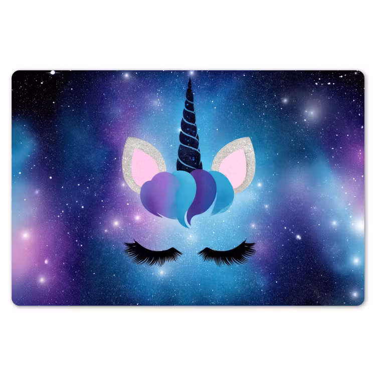 Eenhoorn - Sterren - Magisch - Blauw Placemat vinyl groot -zzsfeer1_Kitchenyeah-website