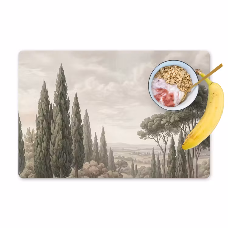 Vallei - Bos - Natuur - Groen Placemat vinyl groot -zzzproduct_Kitchenyeah-website