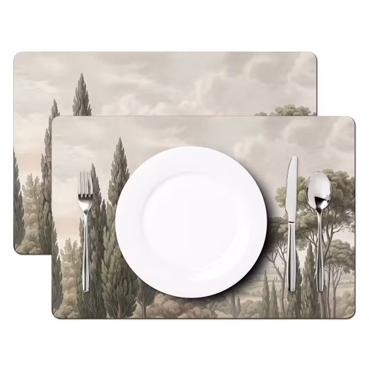 Vallei - Bos - Natuur - Groen Placemat vinyl groot -zzsfeer2_Kitchenyeah-website