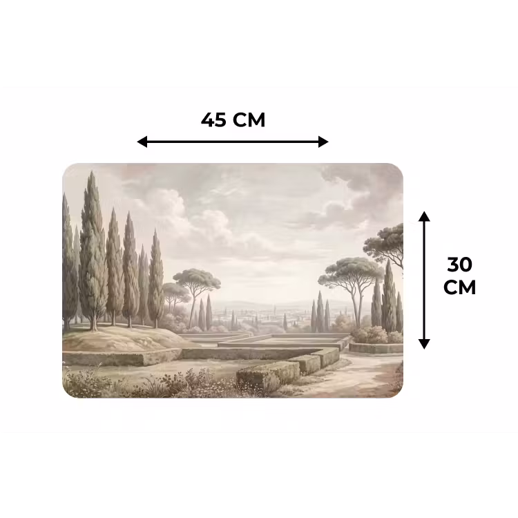 Vallei - Tuin - Natuur - Groen Placemat vinyl groot -specs