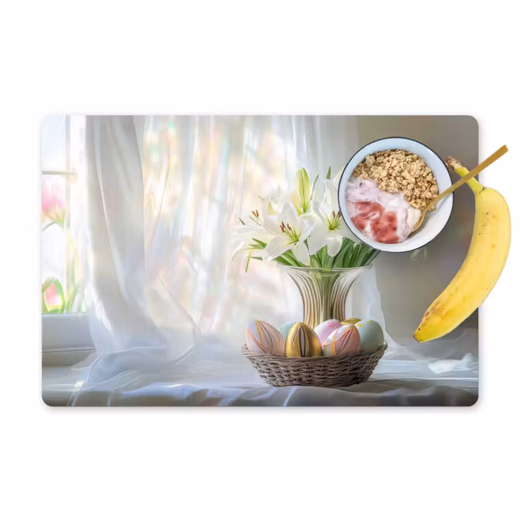 Vaas - Eieren - Bloemen Placemat vinyl groot -zzzproduct_Kitchenyeah-website