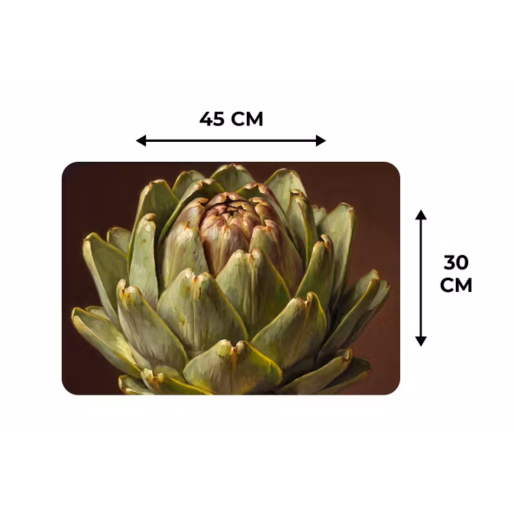 Placemat - 6 pieces - Vegetable - Artichoke - Green - Groente - Artisjok - Groen Placemat vinyl groot
